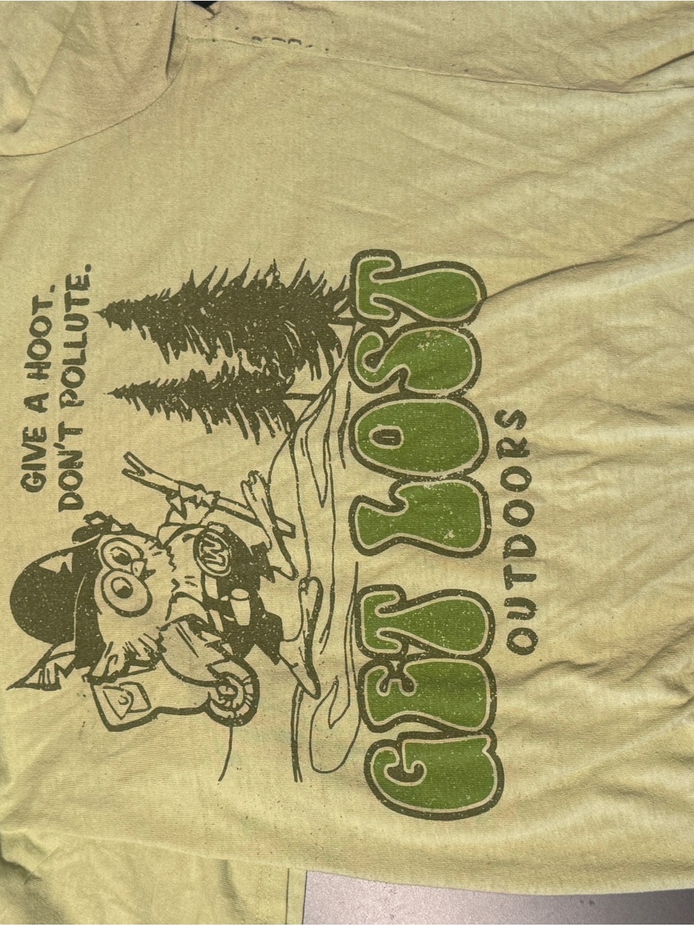 Basicon Pale Green Tee with Black Neck Print